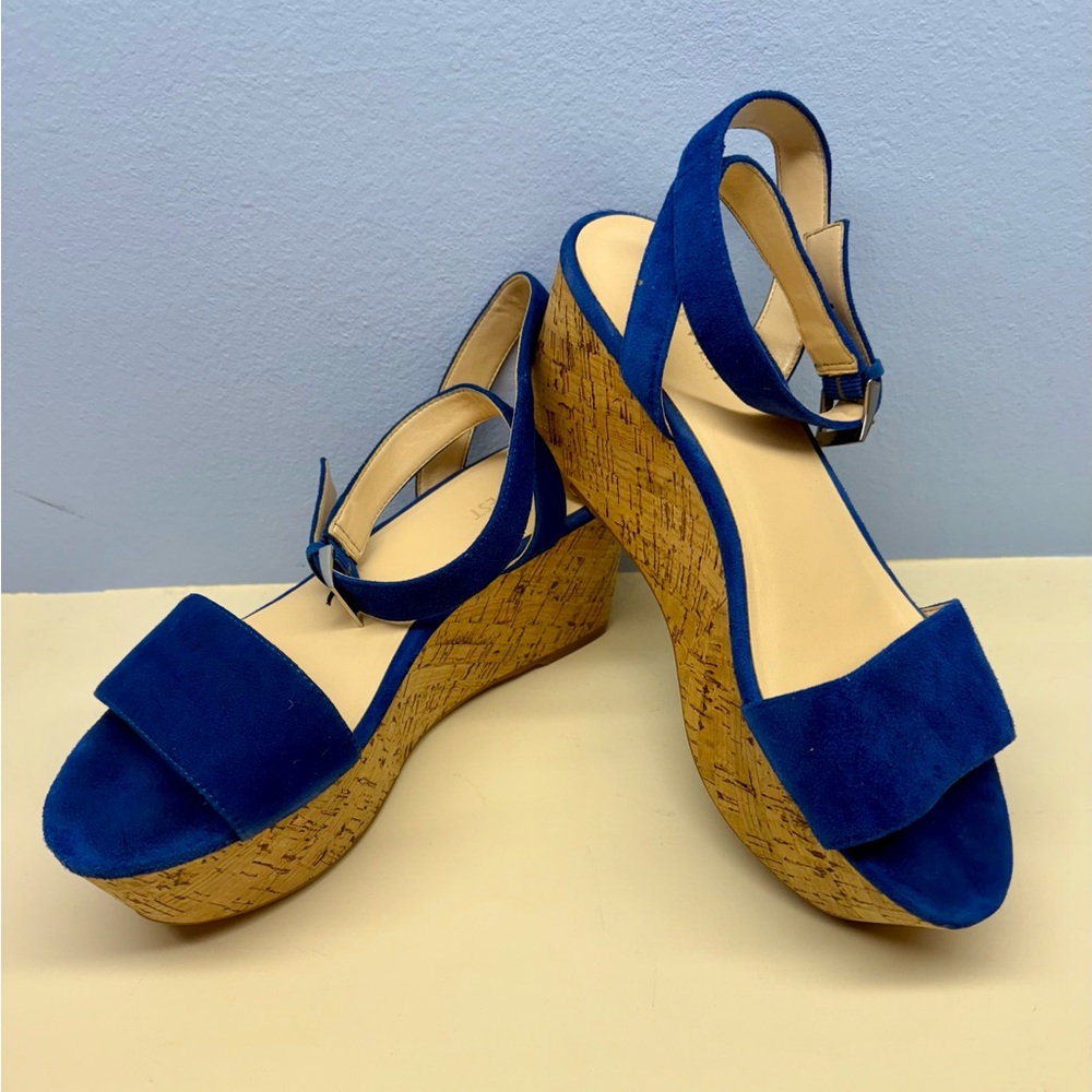 Nine West Royal Blue platform Sandals